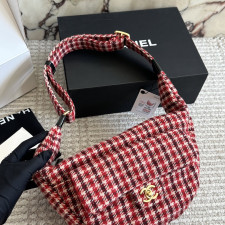 샤넬 레드하운드체크 호보백(제니백)