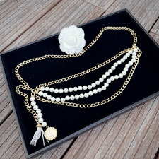 샤넬 진주 체인 벨트