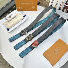 루이비통 하트 캔버스 벨트